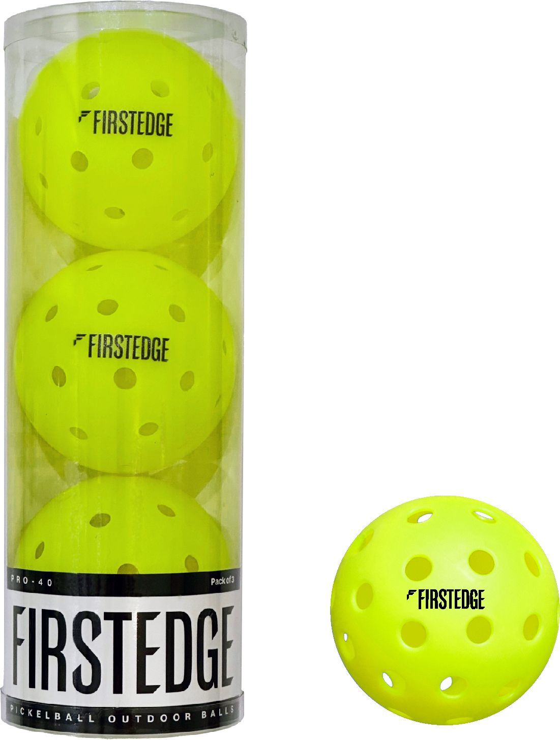 firstedge Pro-40 Pickleball Outdoor Balls (Set of 3) | 40-Hole, Durable Rotational Molded Pickleball Ball-picture-23