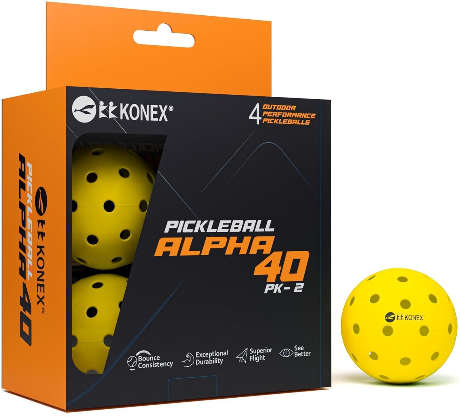 leosportz 40 Holes Outdoor Pickleballs - Official Ball of USA Approved Pickleball Ball Pickleball Ball-picture-23