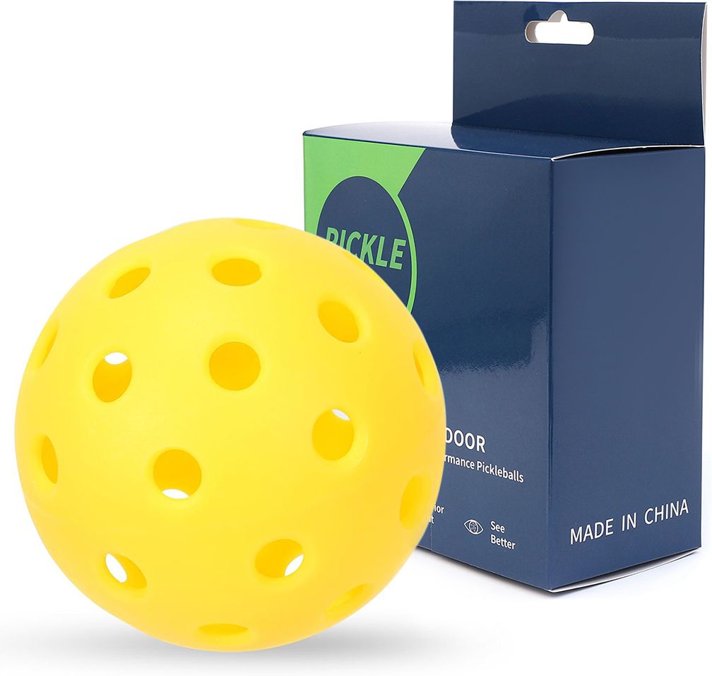 4 Pcs Outdoor Durable Pickleball Balls 74mm 40 Hole High Elasticity Pickleball Ball