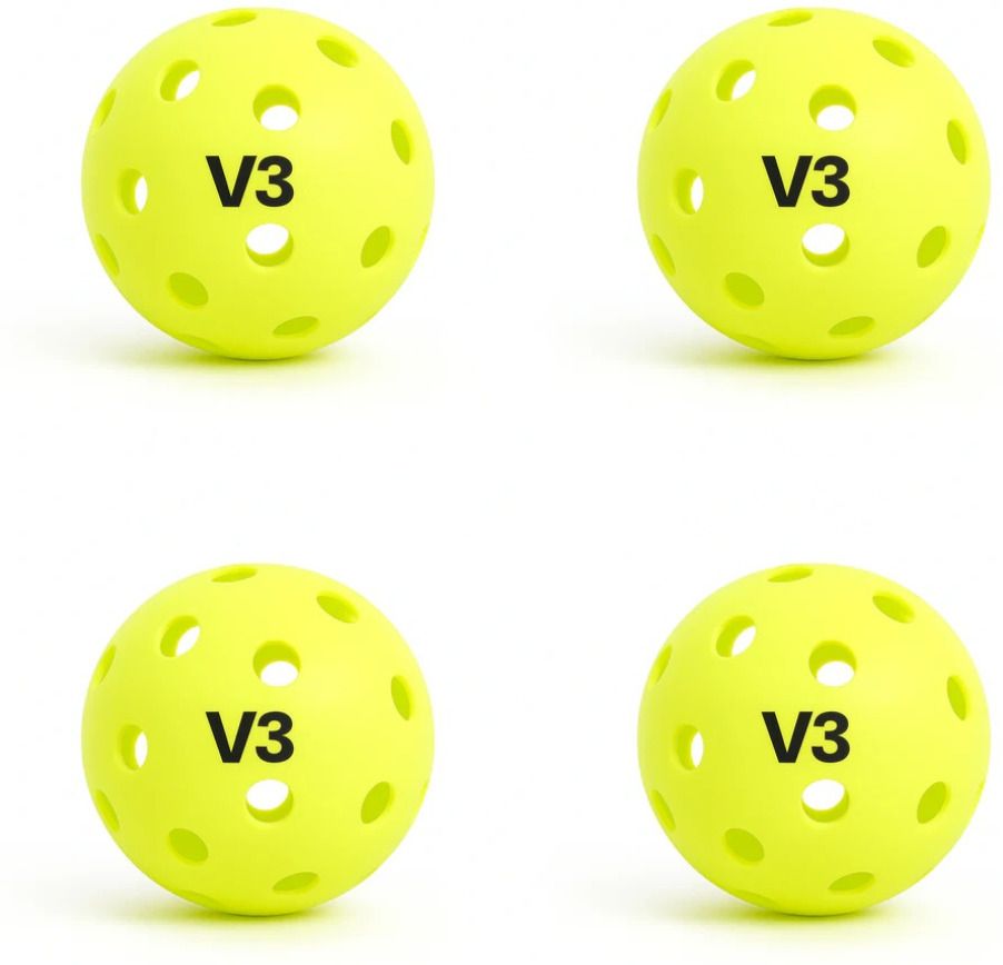 v3sm Pickleball Balls Pack of 4 | 40 Hole Outdoor | Durable | Tournament Practice Pickleball Ball-picture-25
