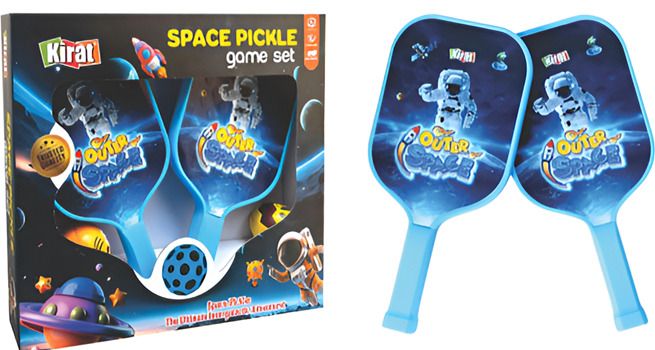 Kids Space Theme Pickleball Game Set 2 Plastic Paddles 2 Balls Pickleball Paddle-image-30