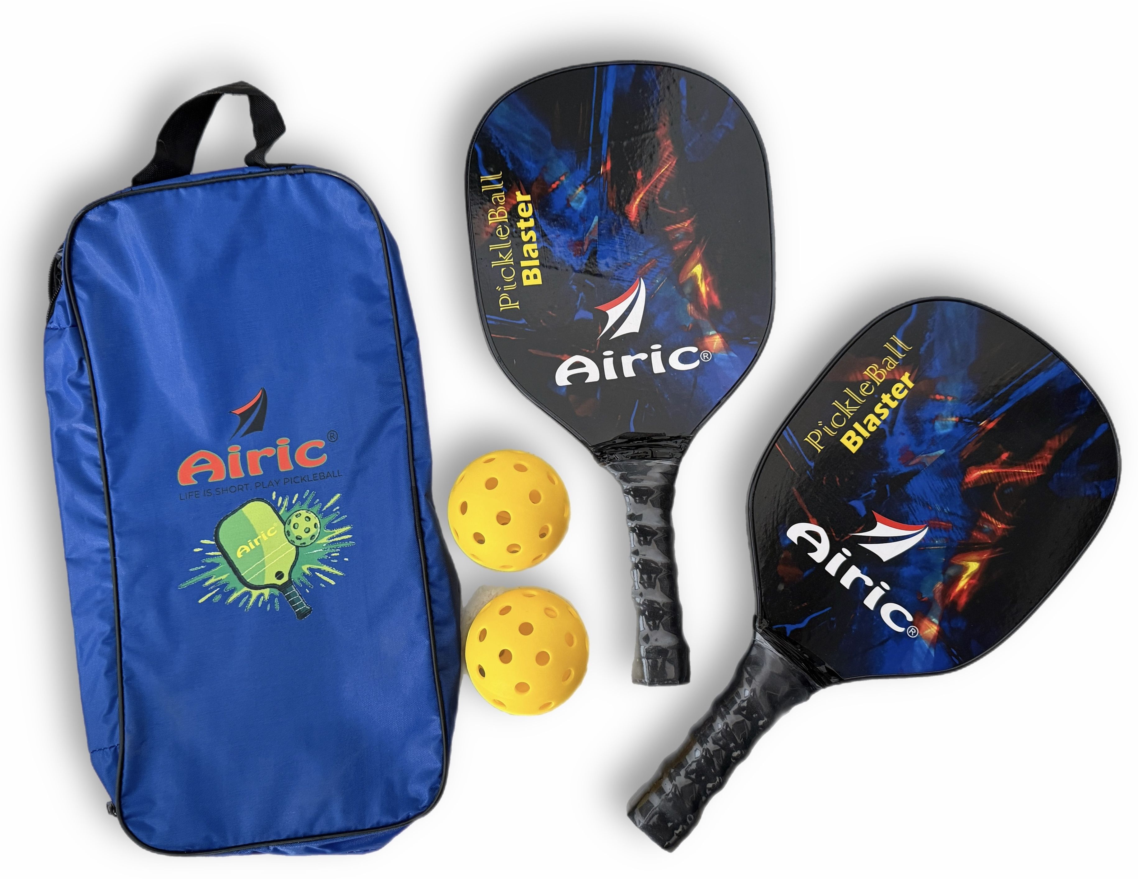 airic Premium Wooden Blaster Kit (2 racquets, 2 balls, 1 cover) Pickleball Paddle-picture-47
