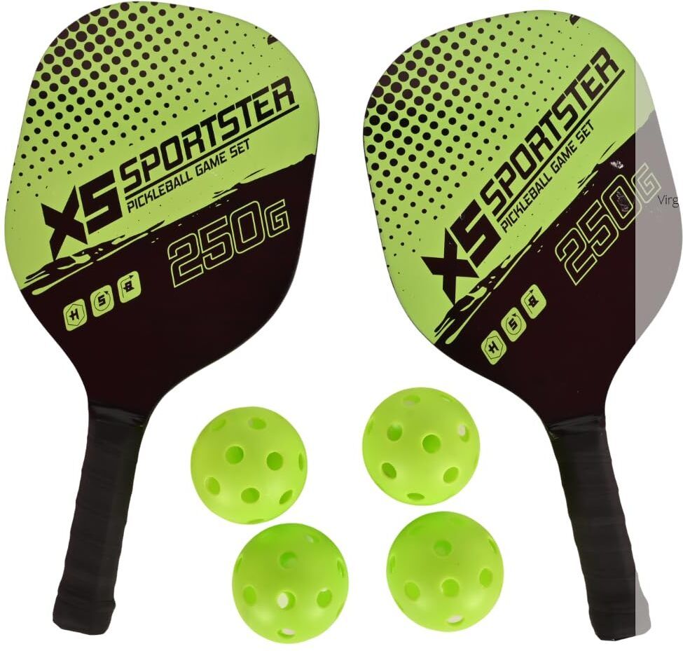 Morex Pickleball Racket Set [ 2 Rackets + 4 Balls ] | Wooden Pickle Ball Racket Pickleball Paddle-image-44