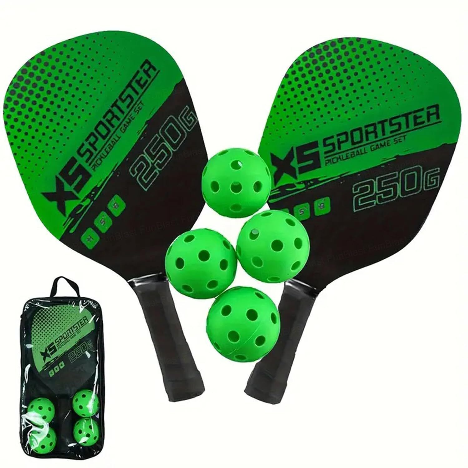 Pickleball Racket Set with 2 Premium Wooden Paddles,4 Ball Outdoor Game Set,Wood Pickleball Paddle-image-35