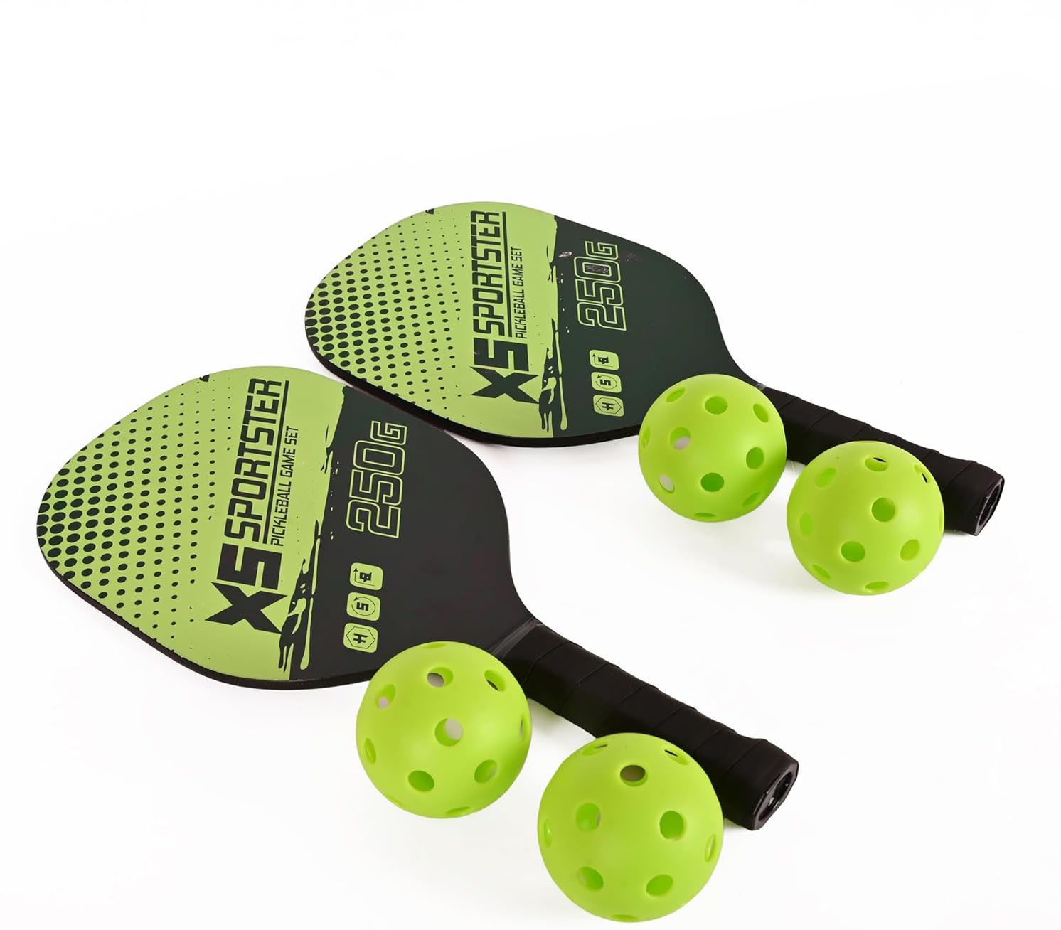 Wooden Pickle Ball Paddles Racket Set With 2 Paddles,4 Pickleballs & Backpack_25 Pickleball Paddle-image-16