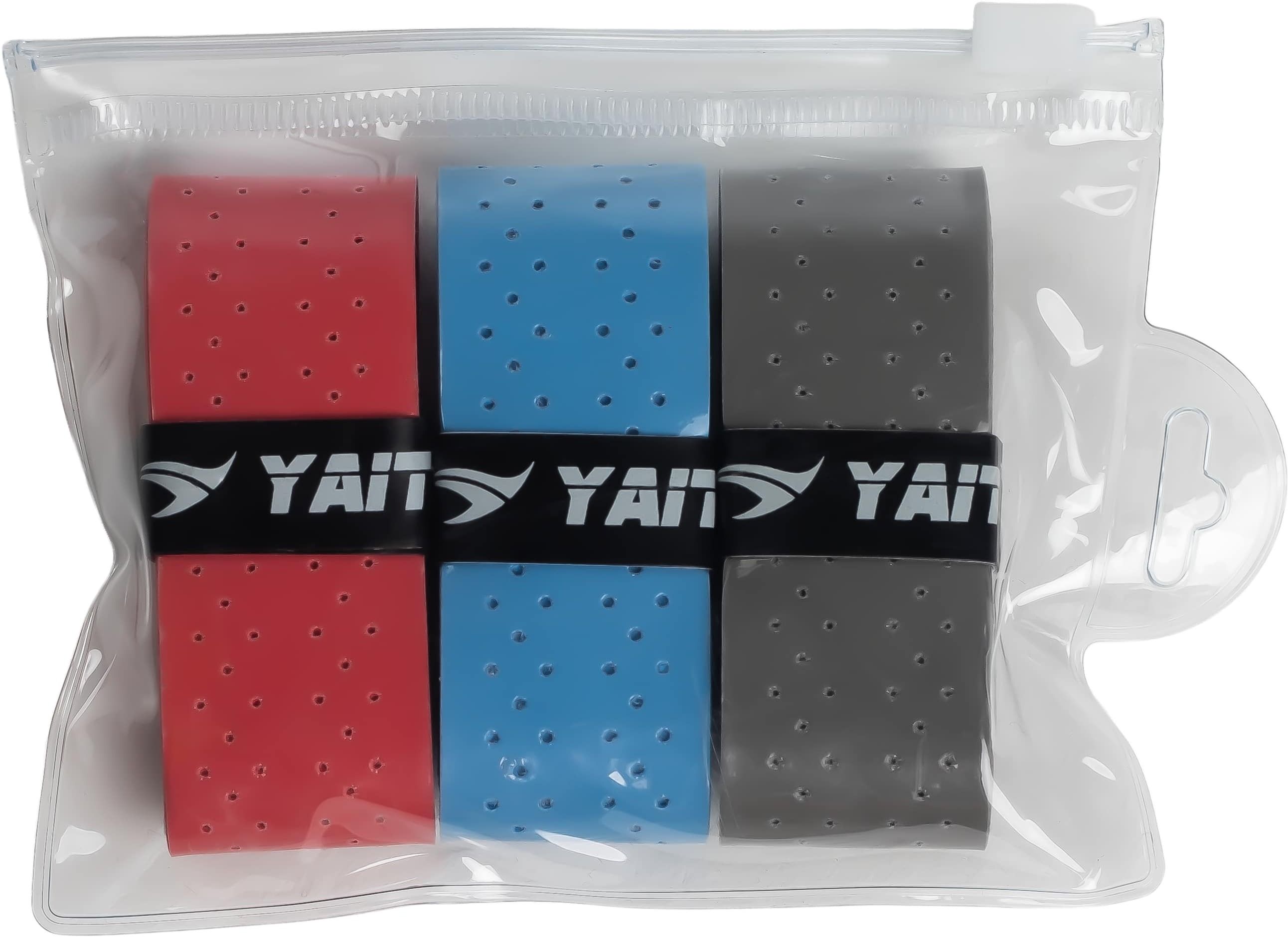 Overgrip (3 Pack) | High Tack Perforated| Anti Slip| Red, Blue, Grey Pickleball Paddle