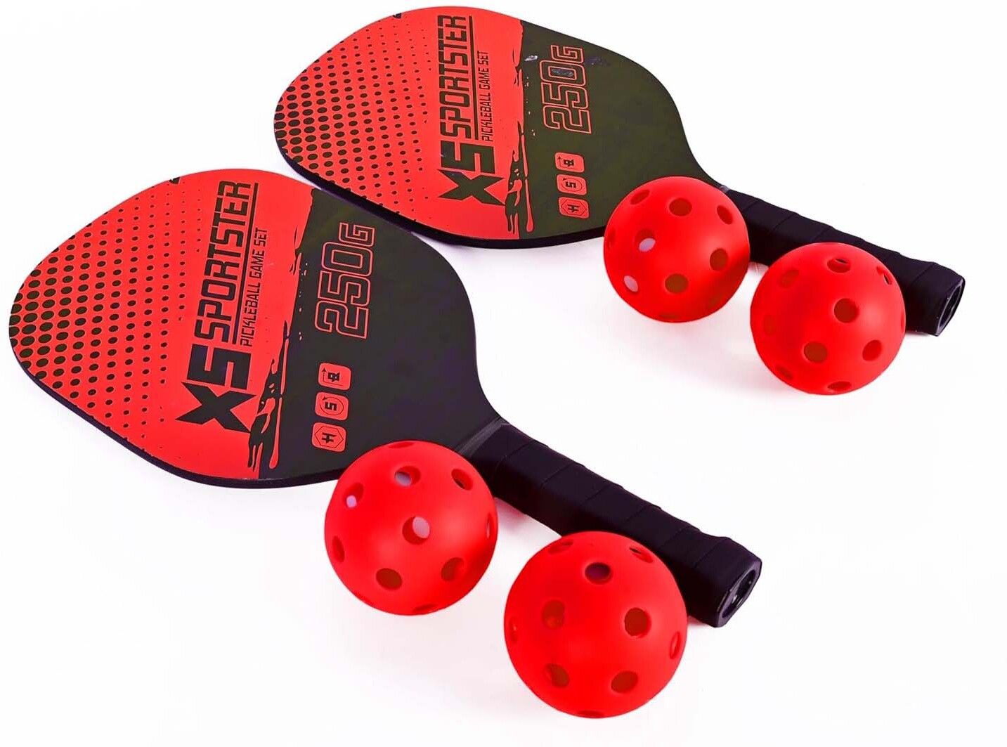 Wooden Pickle Ball Paddles Racket Set With 2 Paddles,4 Pickleballs & Backpack_23 Pickleball Paddle-image-33