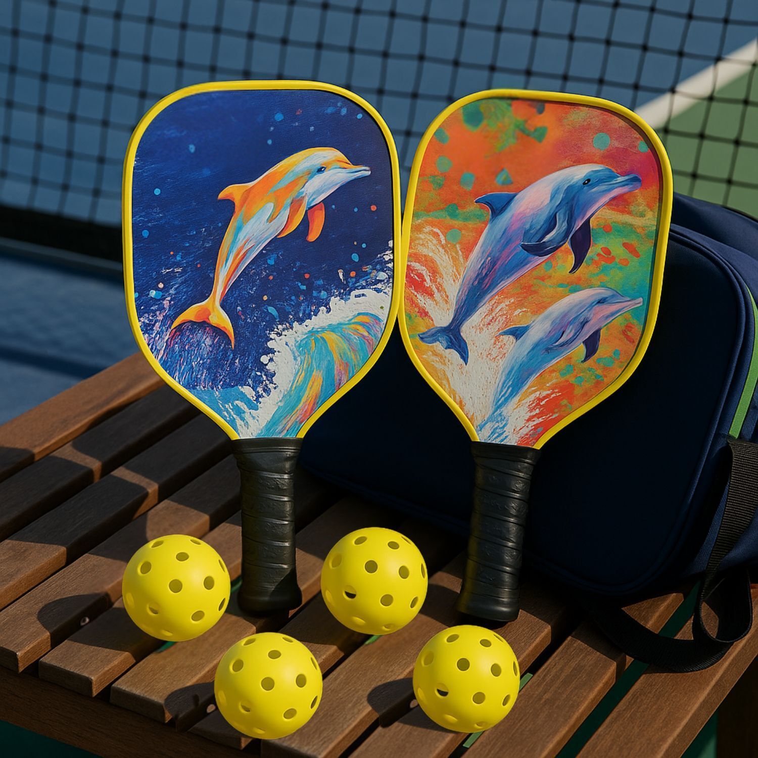 kallisto Fibreglass Pickleball Paddle Set with 2 Rackets, 4 Balls & Carry Bag Pickleball Paddle-picture-27