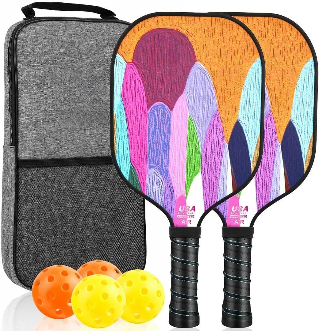 mom's aura Premium Graphite Pickleball Paddles 2-Pack with Honeycomb Core Pickleball Paddle-picture-34