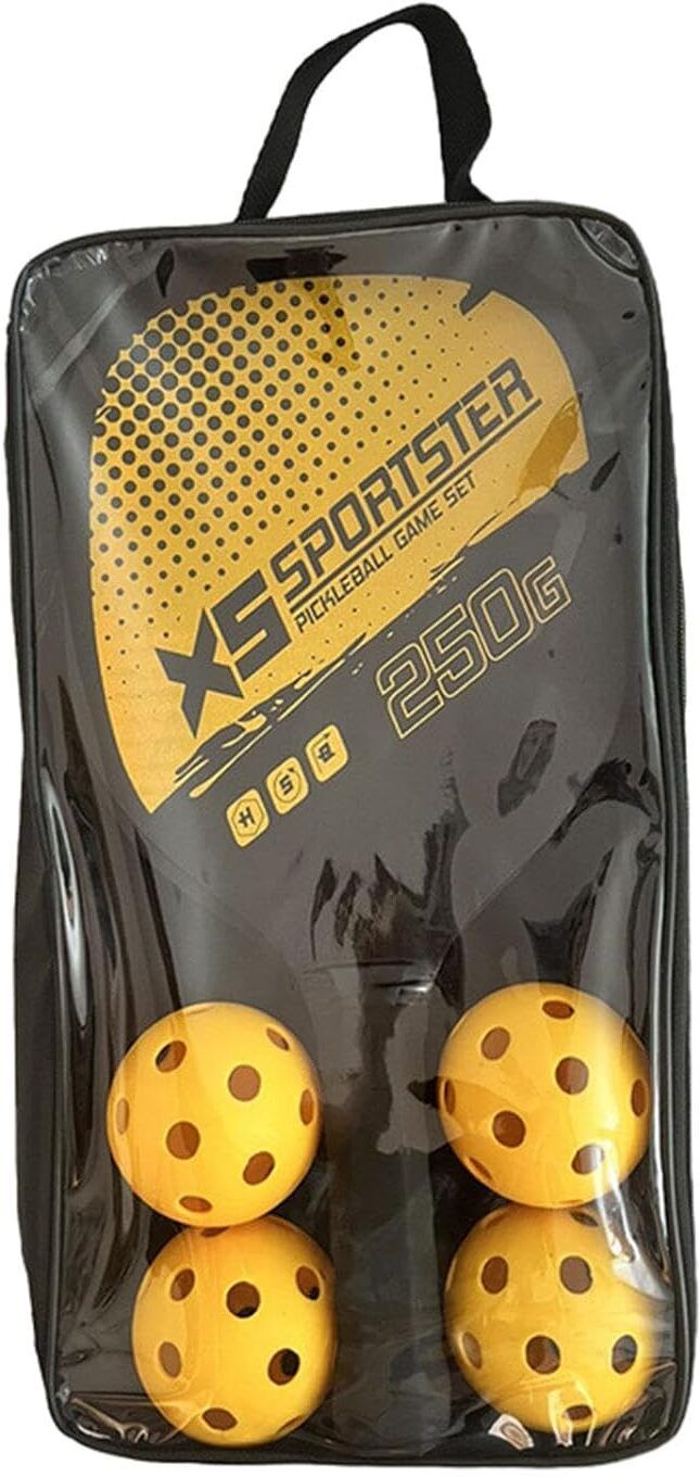 Wooden Pickle Ball Paddles Racket Set With 2 Paddles,4 Pickleballs & Backpack_21 Pickleball Paddle-image-26