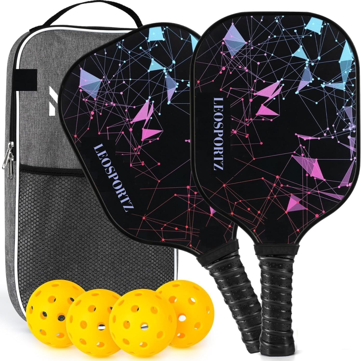 13mm Pickleball Paddles Kit with 4 Balls & Portable Bag Pickleball Paddle-image-10