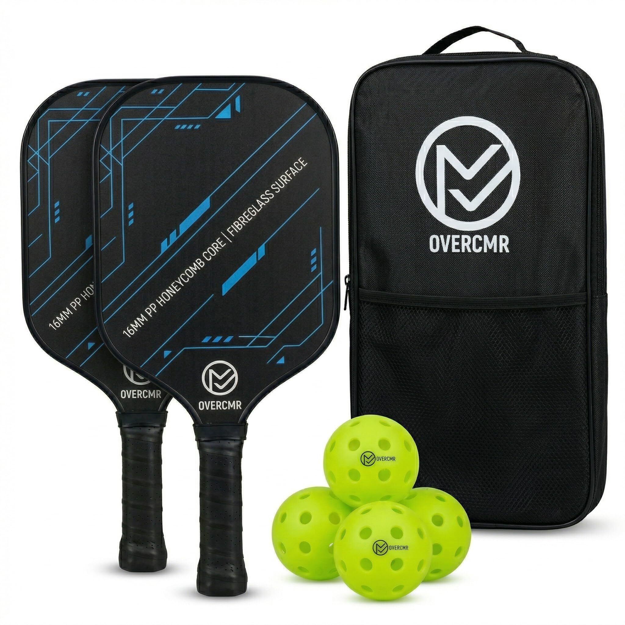Pickleball Set| 2 Pickle ball rackets,4 Pickle Balls & Portable Kit Cover Bag | Pickleball Paddle-image-29