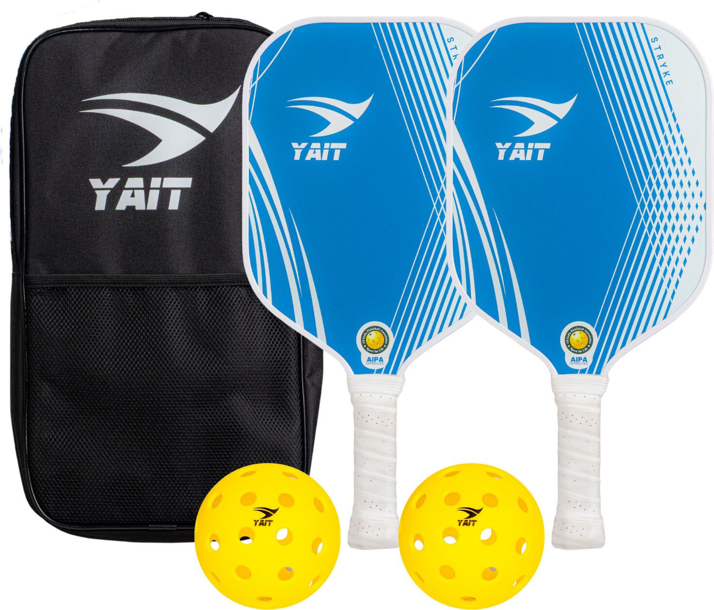 Stryke Pickleball Paddle & Ball Set | FREE Bag | 13 mm Fiberglass|AIPA Approved Pickleball Paddle-image-1
