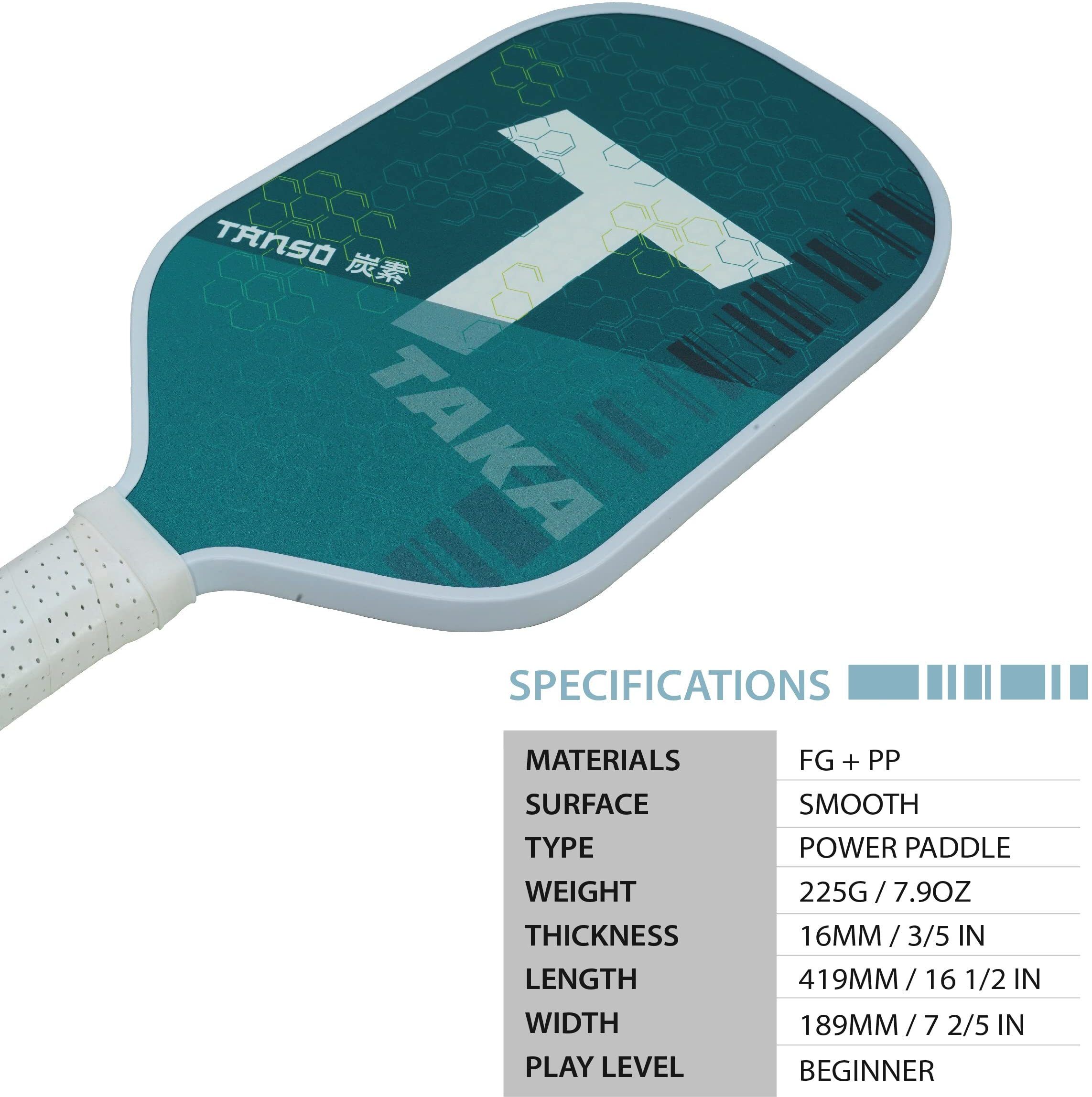Taka Fiberglass Pickleball Paddle with Free Full Racquet Cover Pickleball Paddle