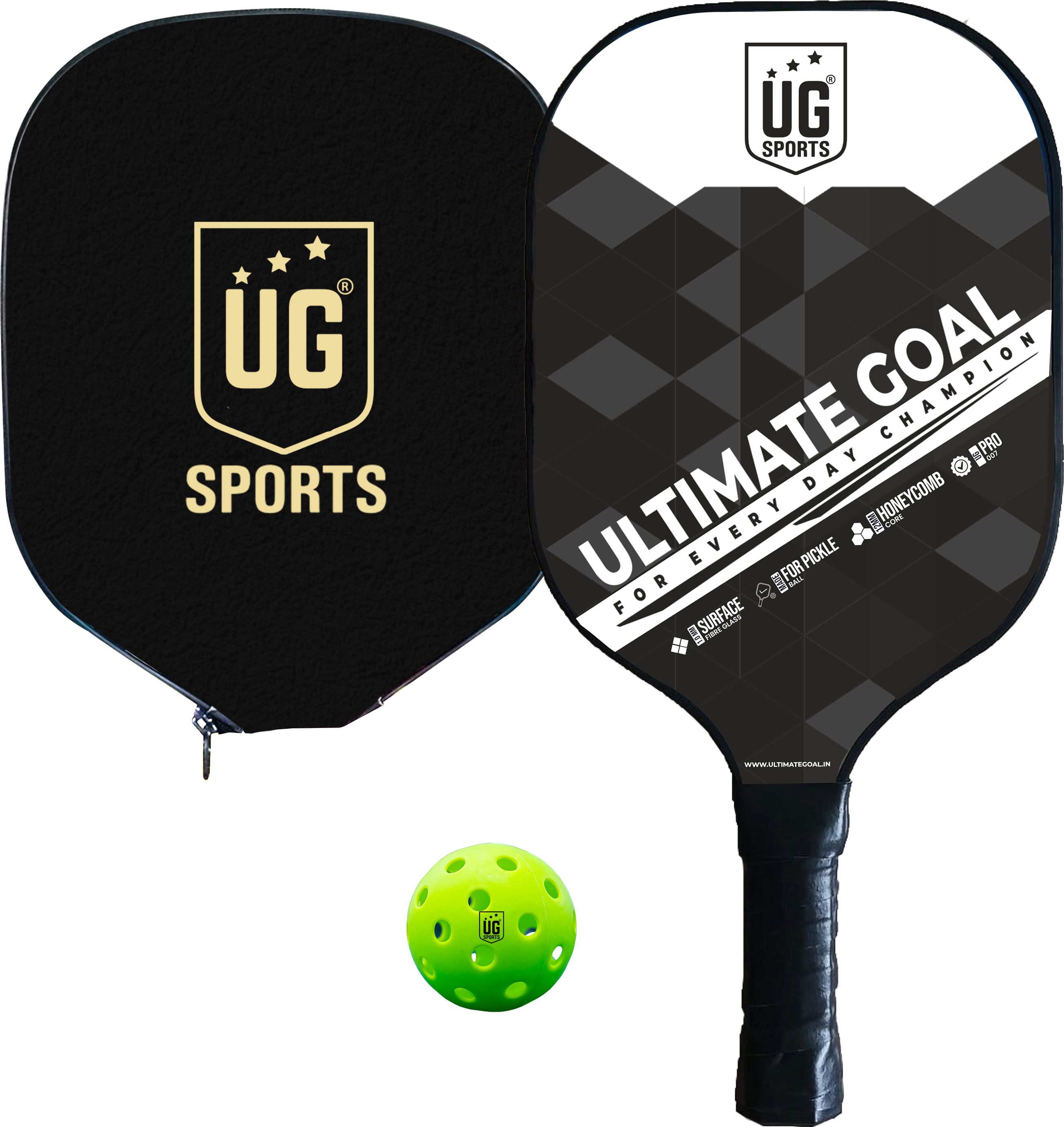 ultimate goal Picklebal Paddle Free 1 Ball&1 Cover|Fiber Glass|Honeycombcore|Comfort Grip|12mm Pickleball Paddle-picture-32