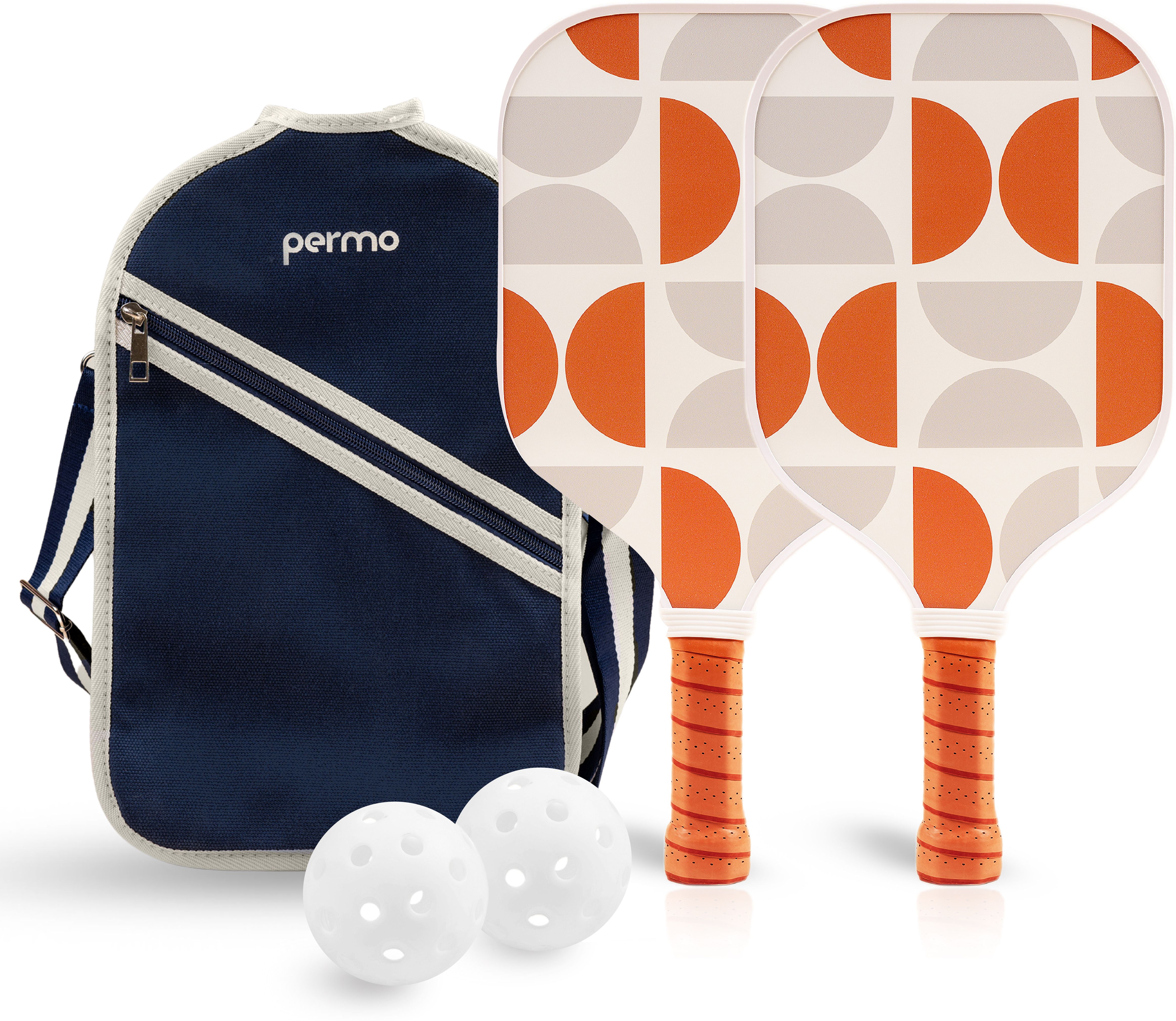 permo Set-2 Fiberglass12mm 2Balls & 1Bag Lightweight&Durable Pickleball Paddle-picture-16