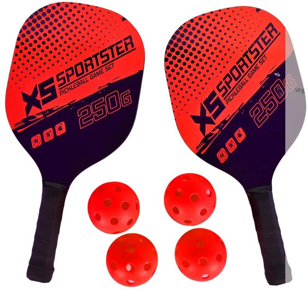 Wooden Pickle Ball Paddles Racket Set With 2 Paddles,4 Pickleballs & Backpack_22 Pickleball Paddle-image-42