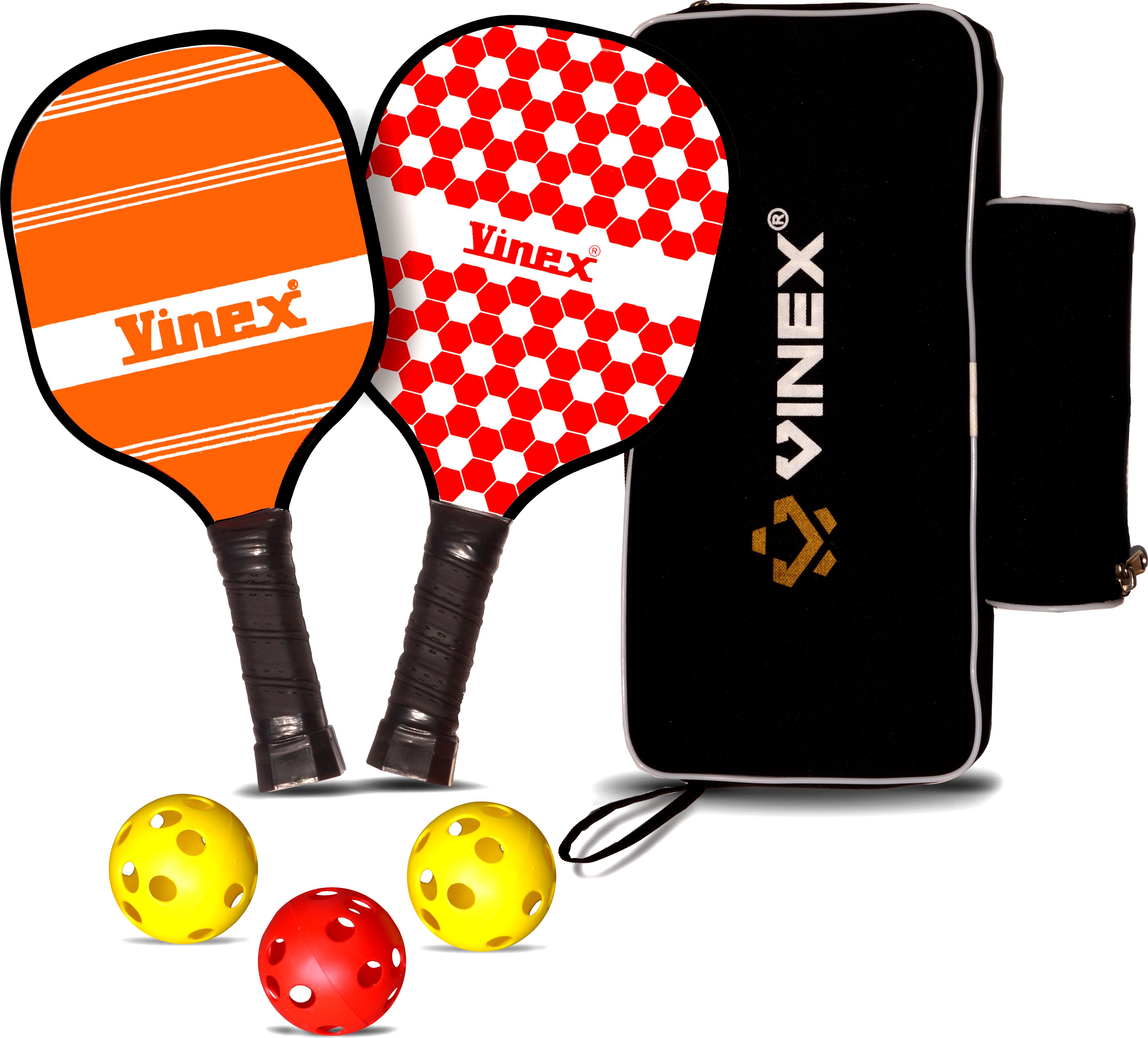 Pickleball Paddle Classic, Set (2 Racket+ 3 Pickle Ball + Carry Bag) Lightweight Pickleball Paddle
