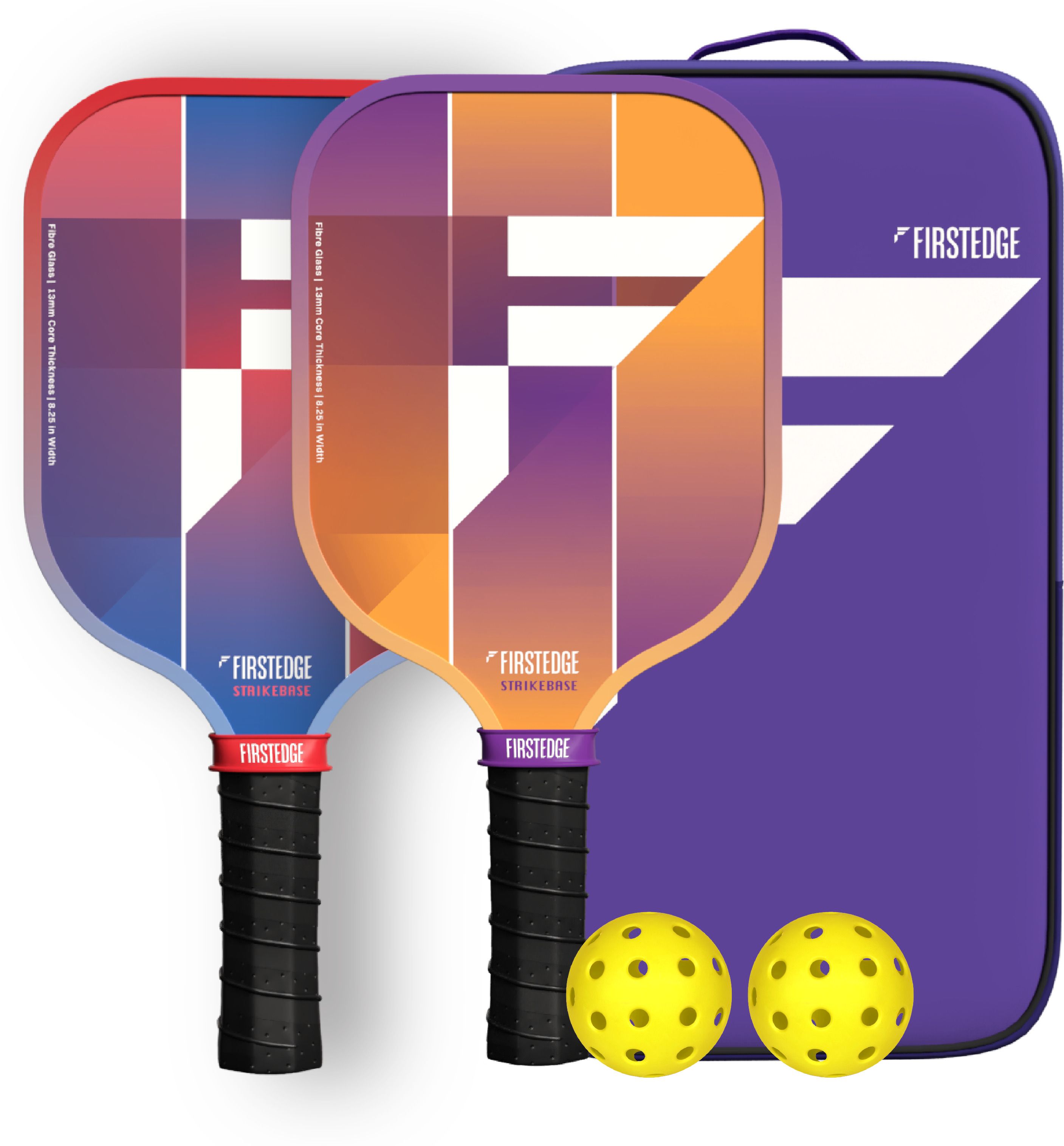 StrikeBase Fiber Glass Grit Surface Pickleball Paddle (Set of 2) Pickleball Paddle-image-36