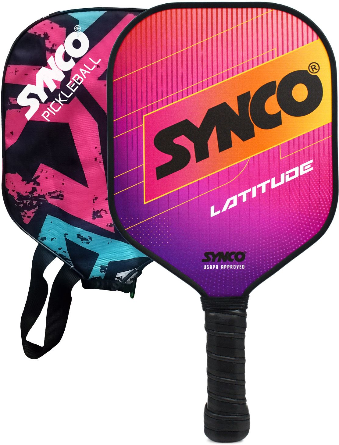 synco Pickleball Paddle Racket Latitude Pink | Picklebat with Cover and Cushion Grip | Pickleball Paddle-picture-31