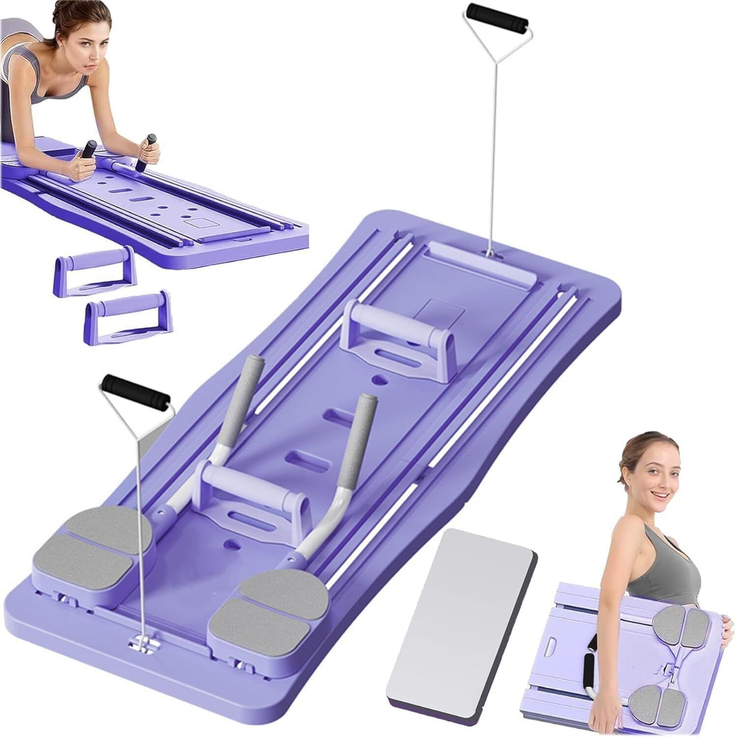 Portable Home Gym Push Up Board with Resistance Bands for Men & Women Excersise Board-04 Pilates Reformer-image-48