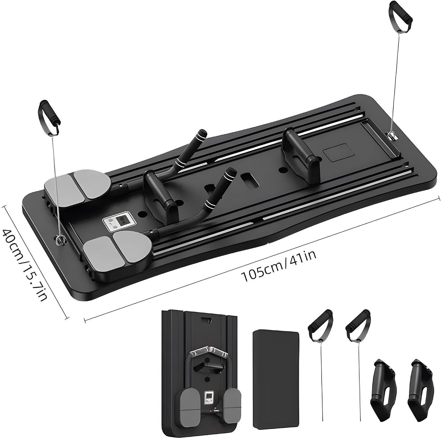 arth siddhi Folding Push Up Board Set with Resistance Bands & Plank Support Accessories Excersise Board-17 Pilates Reformer-picture-11