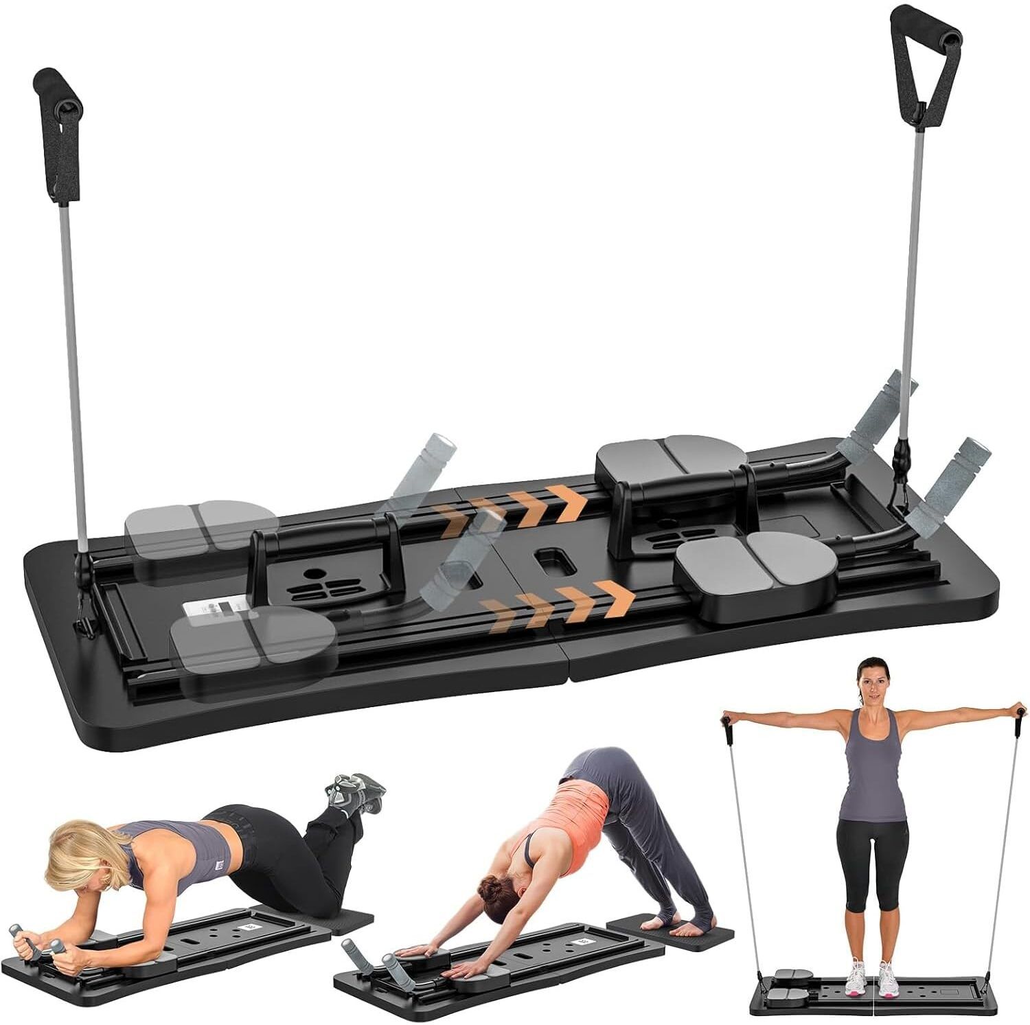 arth siddhi Push Up Exercise Board with Color-Coded Positions & Resistance Bands Excersise Board-19 Pilates Reformer-picture-39