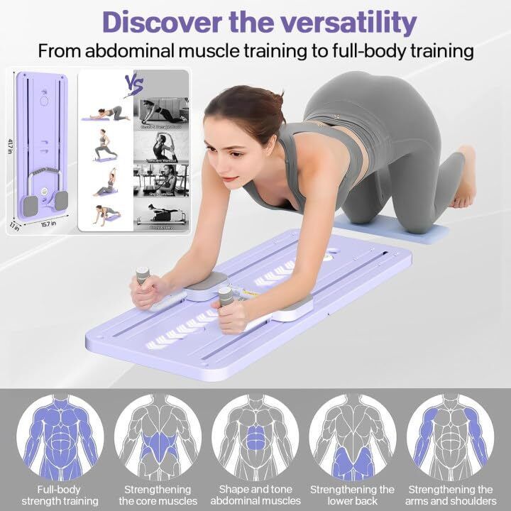 arth siddhi Push Up Board for Chest, Arms, Back & Core Workout with Resistance Band Set Excersise Board-06 Pilates Reformer-picture-28