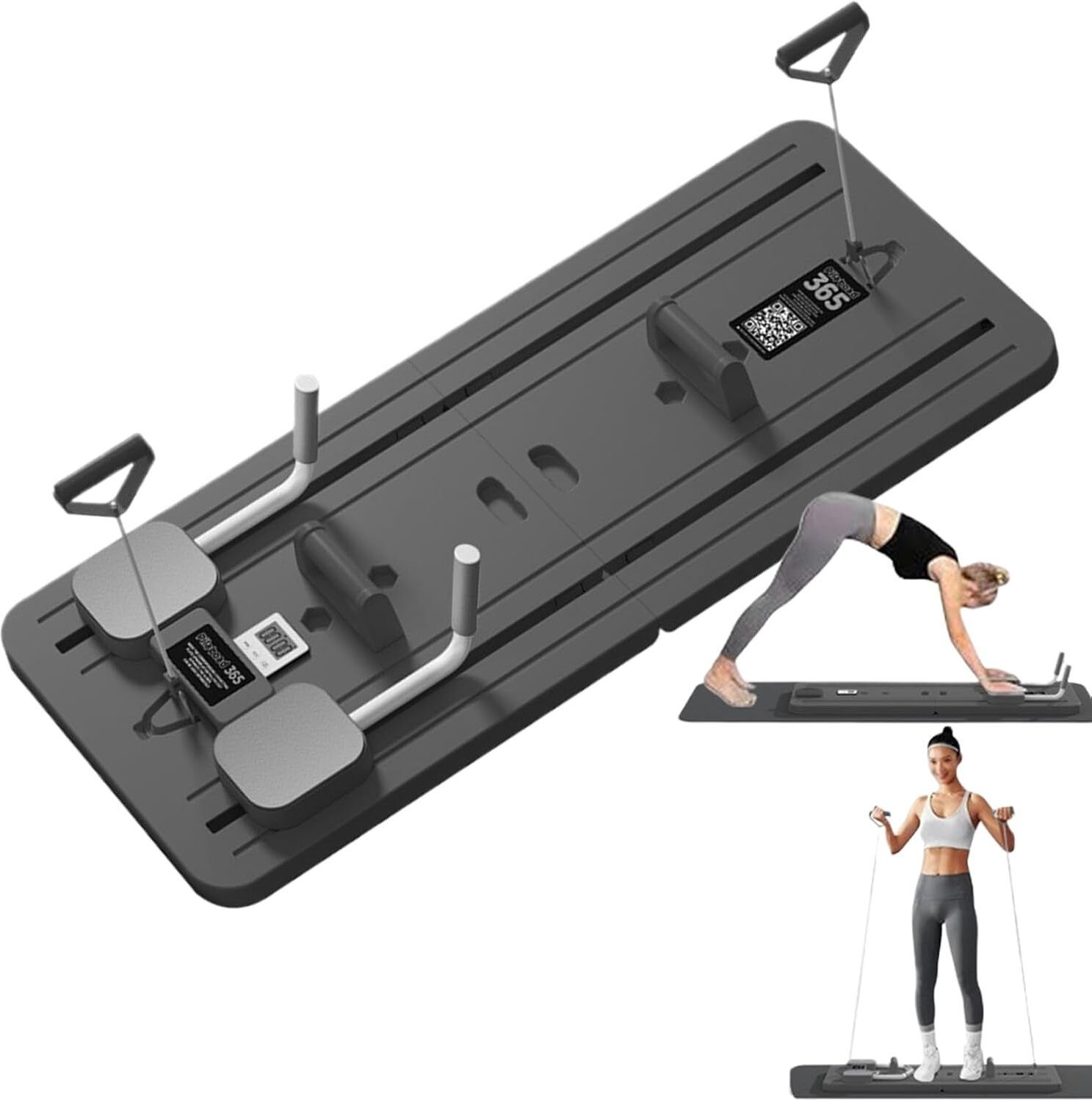 dioxit Multifunctional Abdominal Plate Resistance Band Push-Up Handle, Core Trainer Portable Pilates Reformer Machine for Home Gym, Pilates Board Pilates Reformer-picture-37