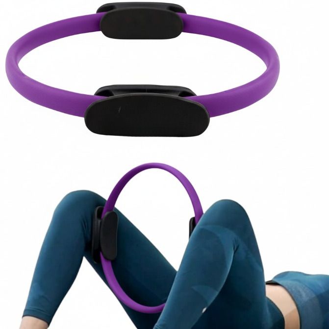 Pilates Yoga Ring for Full Body Toning, Inner Thigh & Core Workout (Purple) Pilates Ring-image-25
