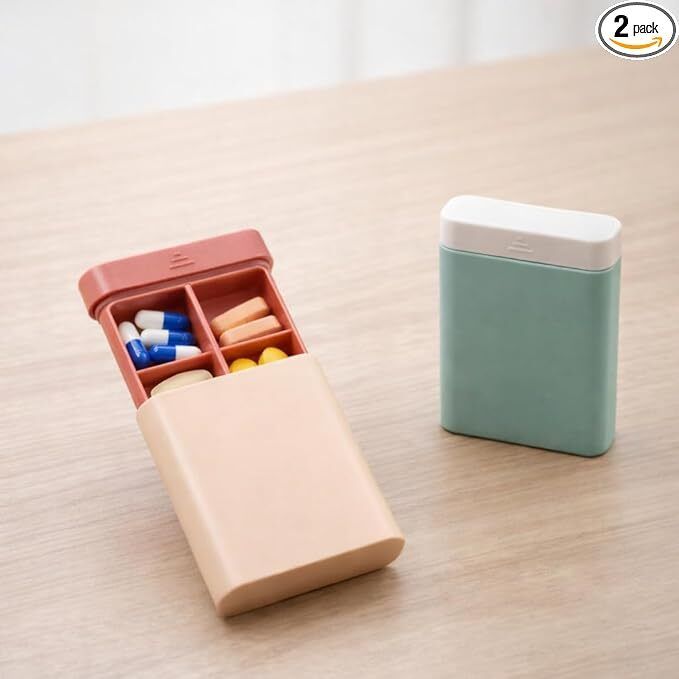 Daily Mini Travel Pill Medicine Organizer with 6 Compartments Pill Box-image-30