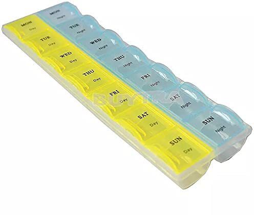 curasia 14 DAYS Weekly Pill Organizer 2 Times a Day Extra Large 7 Day Easy Fill Pill Box-picture-35