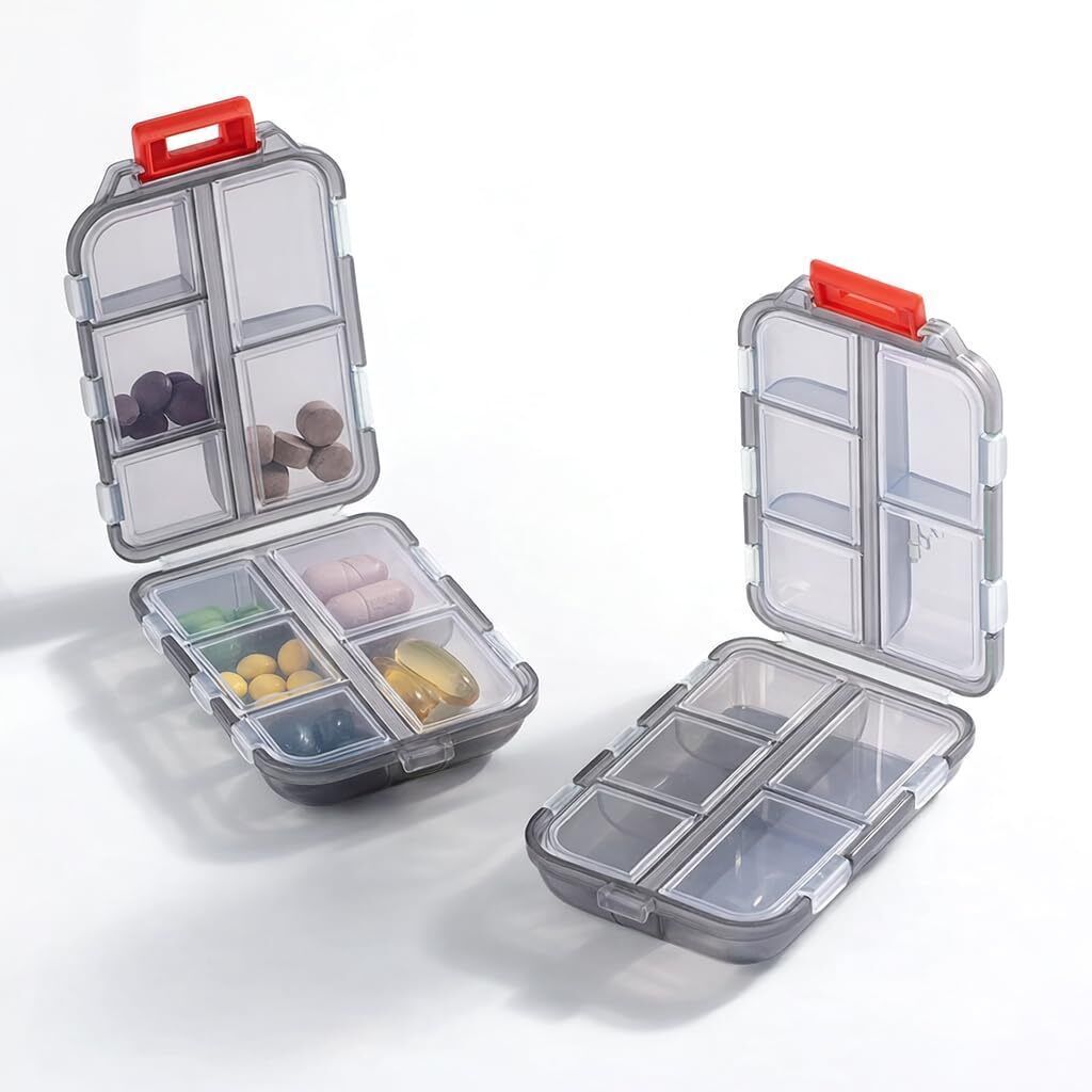 7-day Foldable Pill Organizer Box – Portable Multi-Compartment Medicine Storage Case Pill Box-image-23