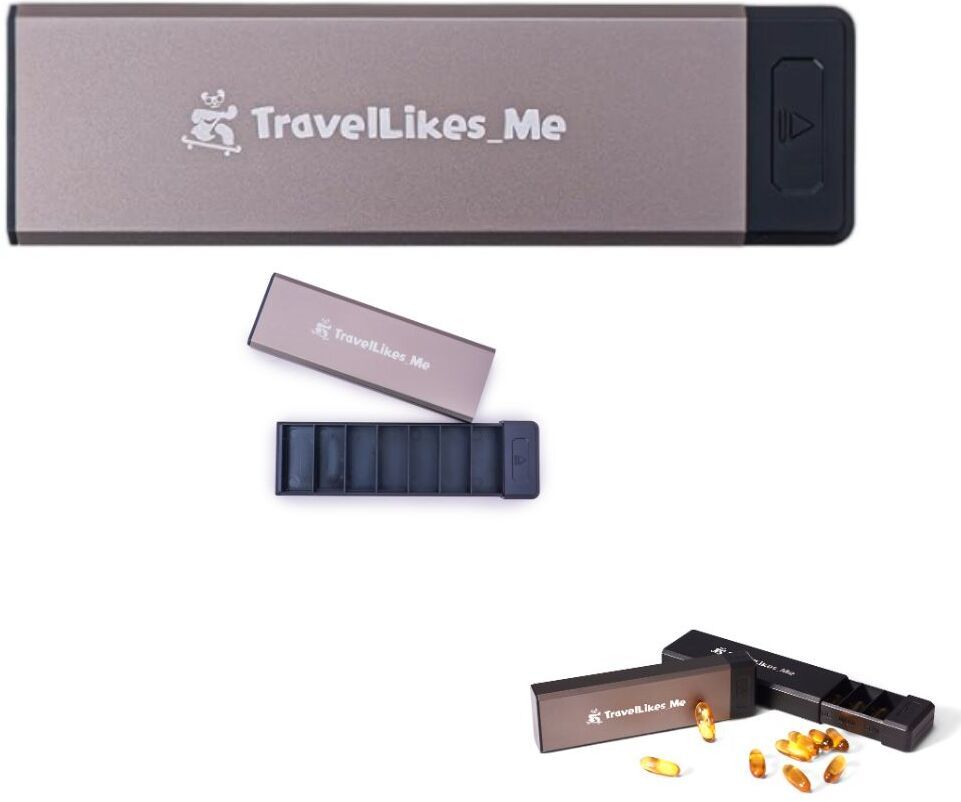 7 Day * Twice a day small portable pillbox container Pill Box-image-22