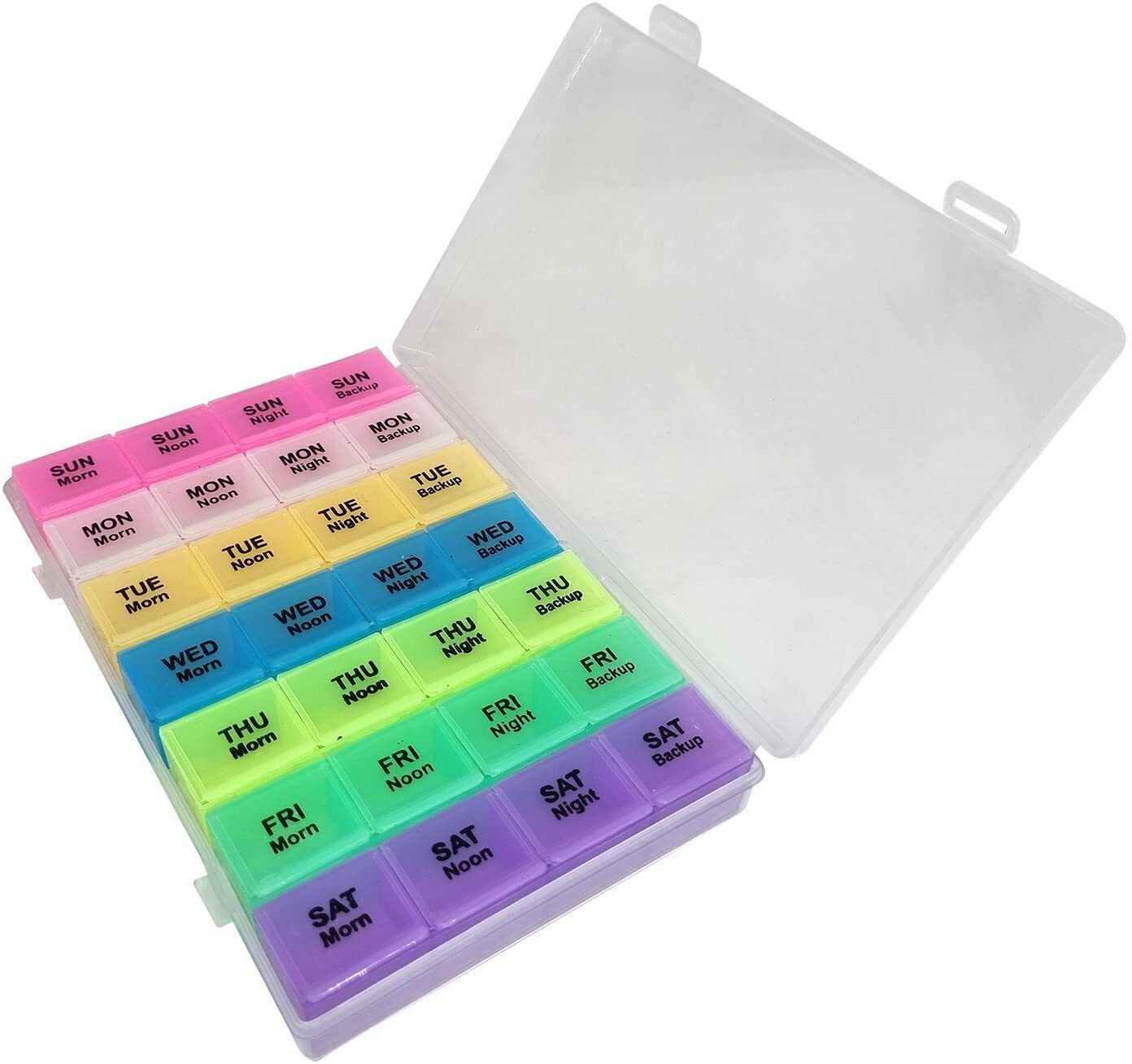 Daily Use Medicine Organizer Box 28 Compartments, Secure Lock, Compact & Travel-Friendly Pill Box-image-20