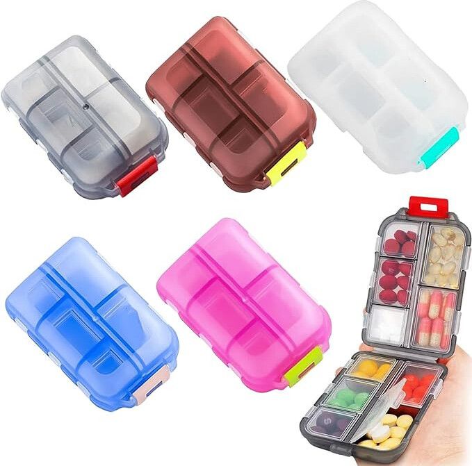 black mirror 10 Double Layer Moisture Proof Pill Organizer for medicine storage Pill Box-picture-39