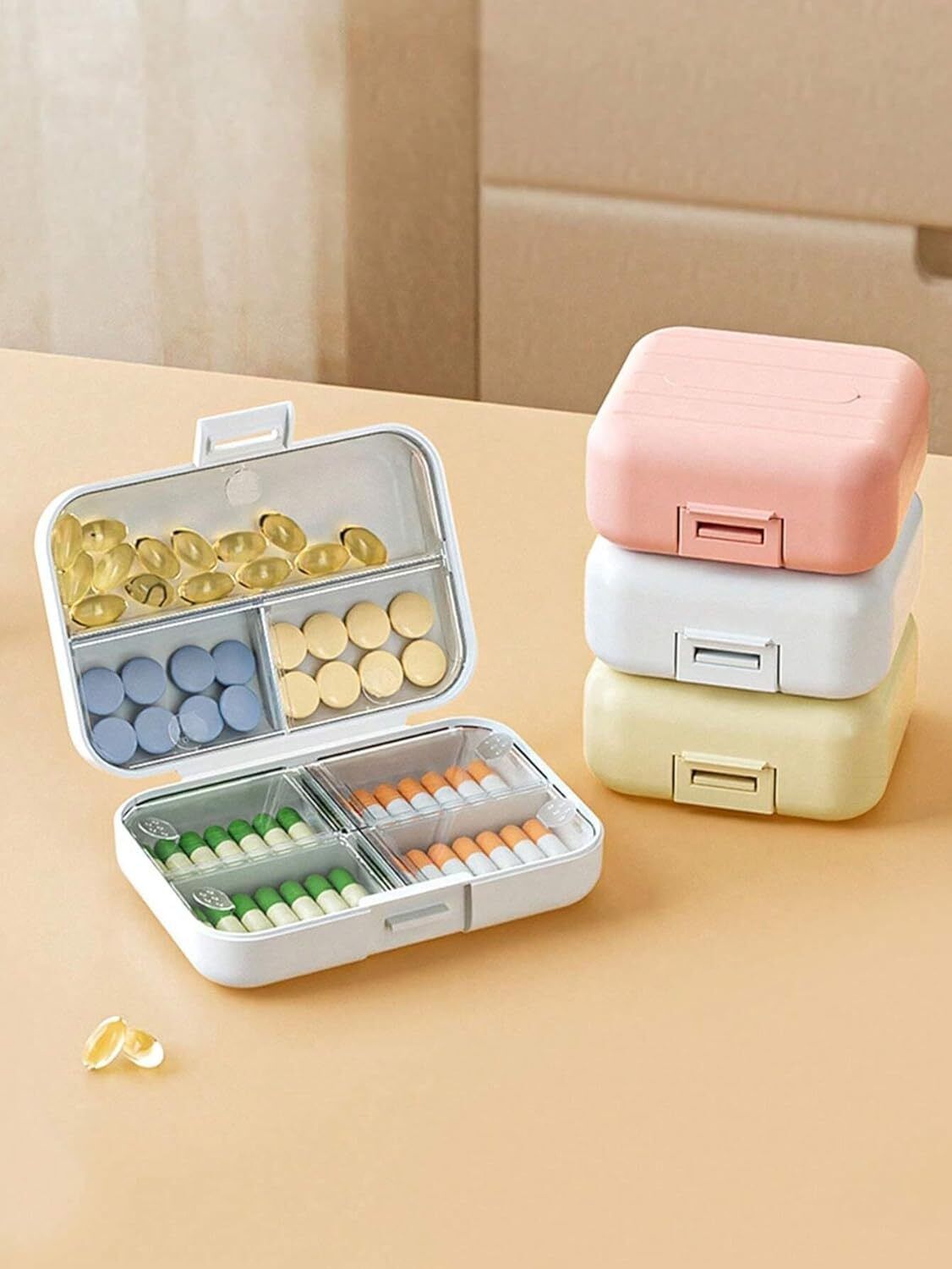 7 Days Pill Storage Medicine Box Pill Medicine Organizer Storage Box with 7 Compartments (Pack of 1) Pill Box
