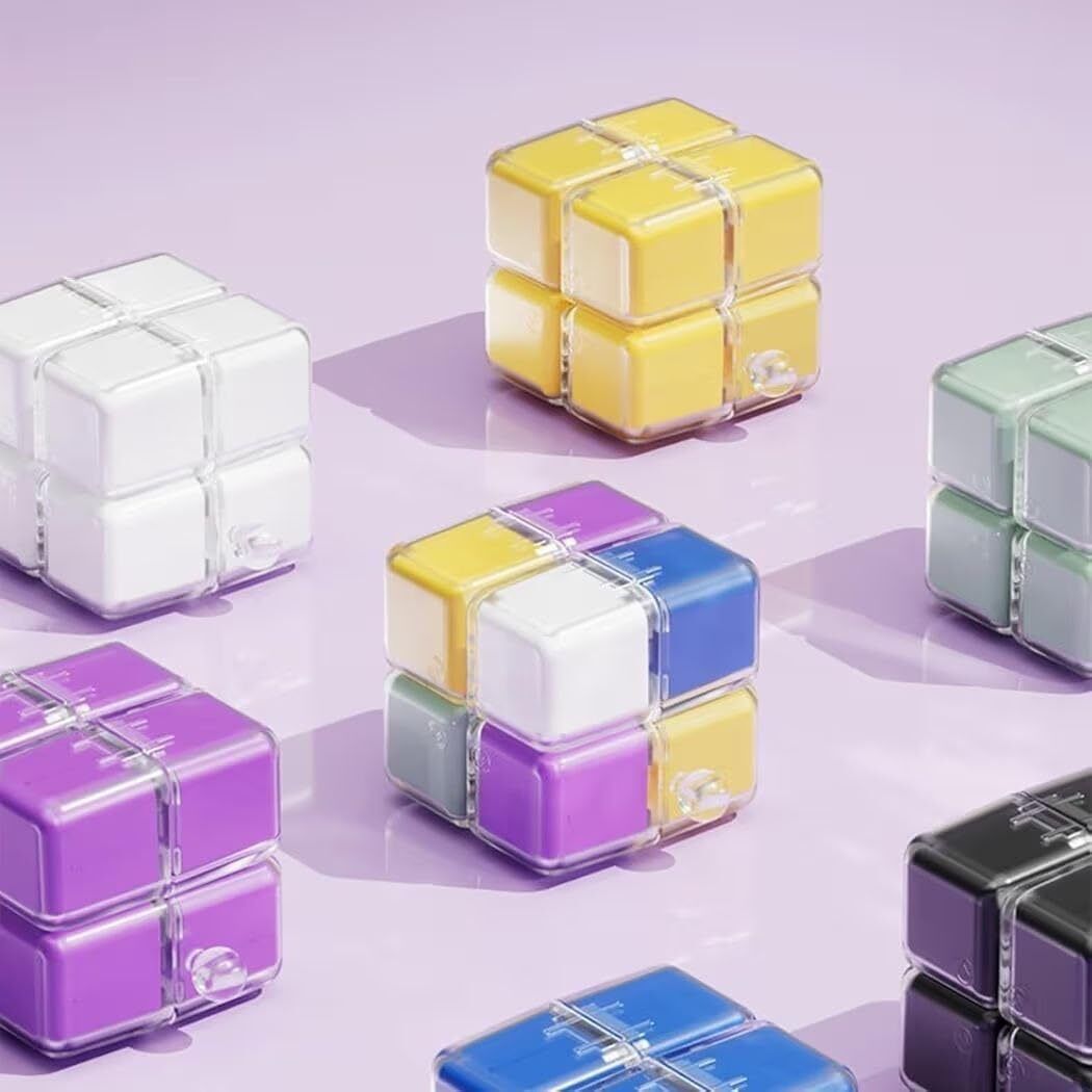 4 days Portable Magnetic Rubik Cube Pill Box Keychain | 8 Grid Medicine Organizer Pill Box-image-30