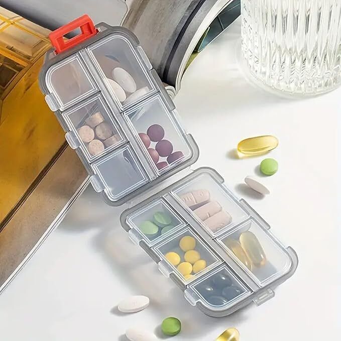devnest Weekly 7 Day Pill Organizer Box Weekly Medicine Storage Case Travel Friendly Pill Box-picture-48