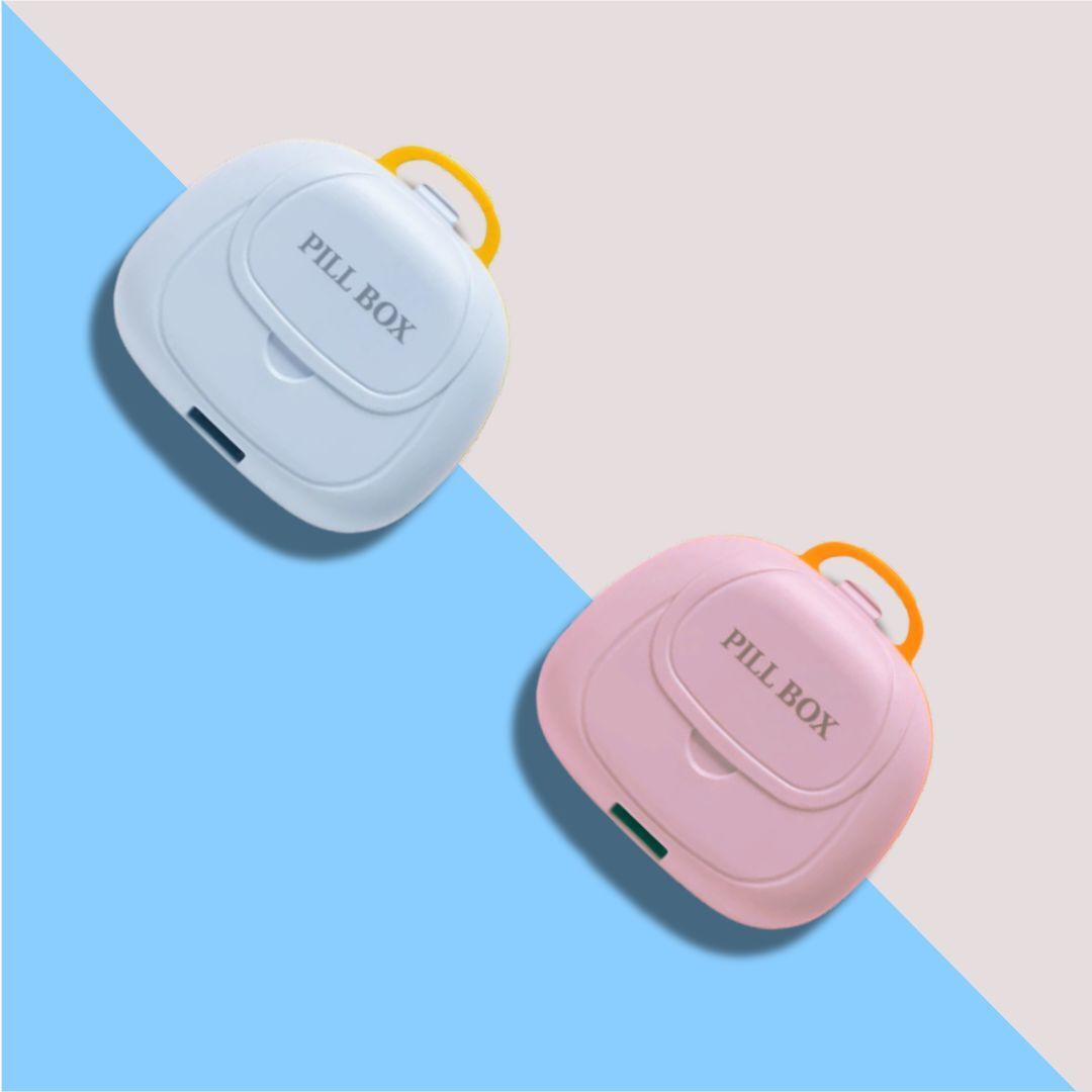 Daily 2pc Plastic Suitcase Medicine Box, Portable Pill Organizer (Pack of 2) Pill Box-image-38