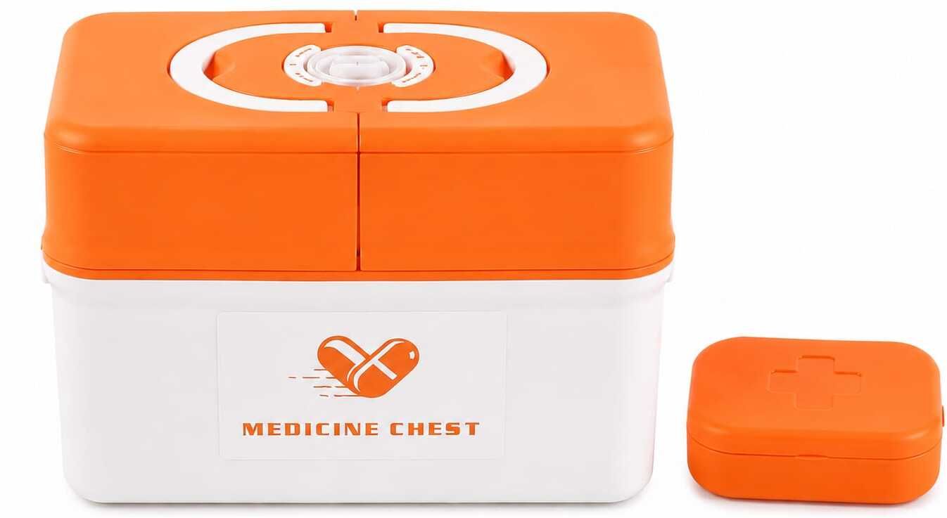 Daily Medicine Storage Box | Cabinet Organizer | Detachable Tray Medical Box | Pill Box-image-49