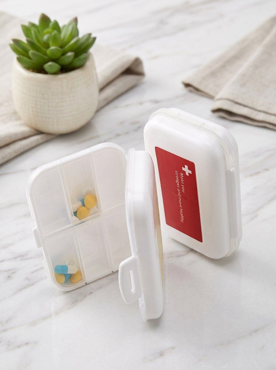 1 8 SOLT MEDICINE TABLE HOLDER STORAGE Pill Box-image-32