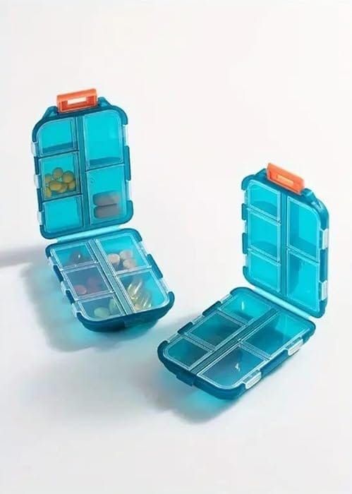 7 Day 7 Day Weekly Pill Organizer Box with AM PM Compartments Pill Box-image-44