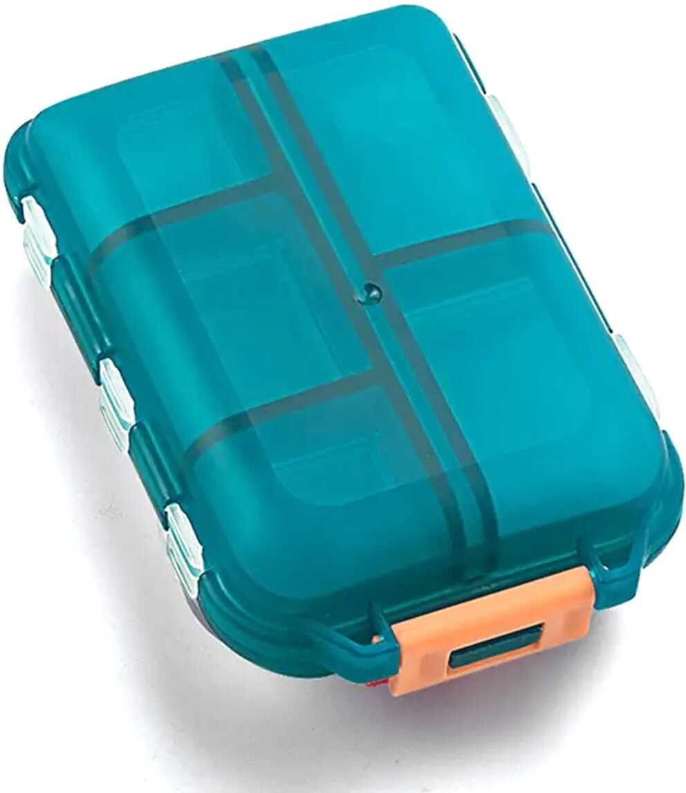 1 Week Portable 2 Layer 10 Compartment Pill Box For Home Outdoor And Travelling 1 Pcs Pill Box