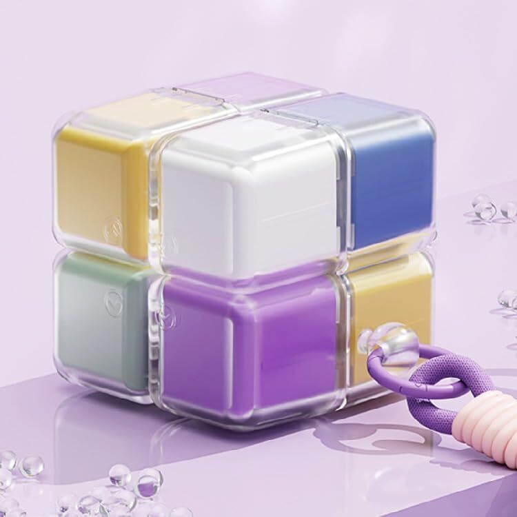 jiyancreation 28 Days 8 Grid Compact Travel Pill Organizer - Leakproof Supplement Container Pill Box-picture-43