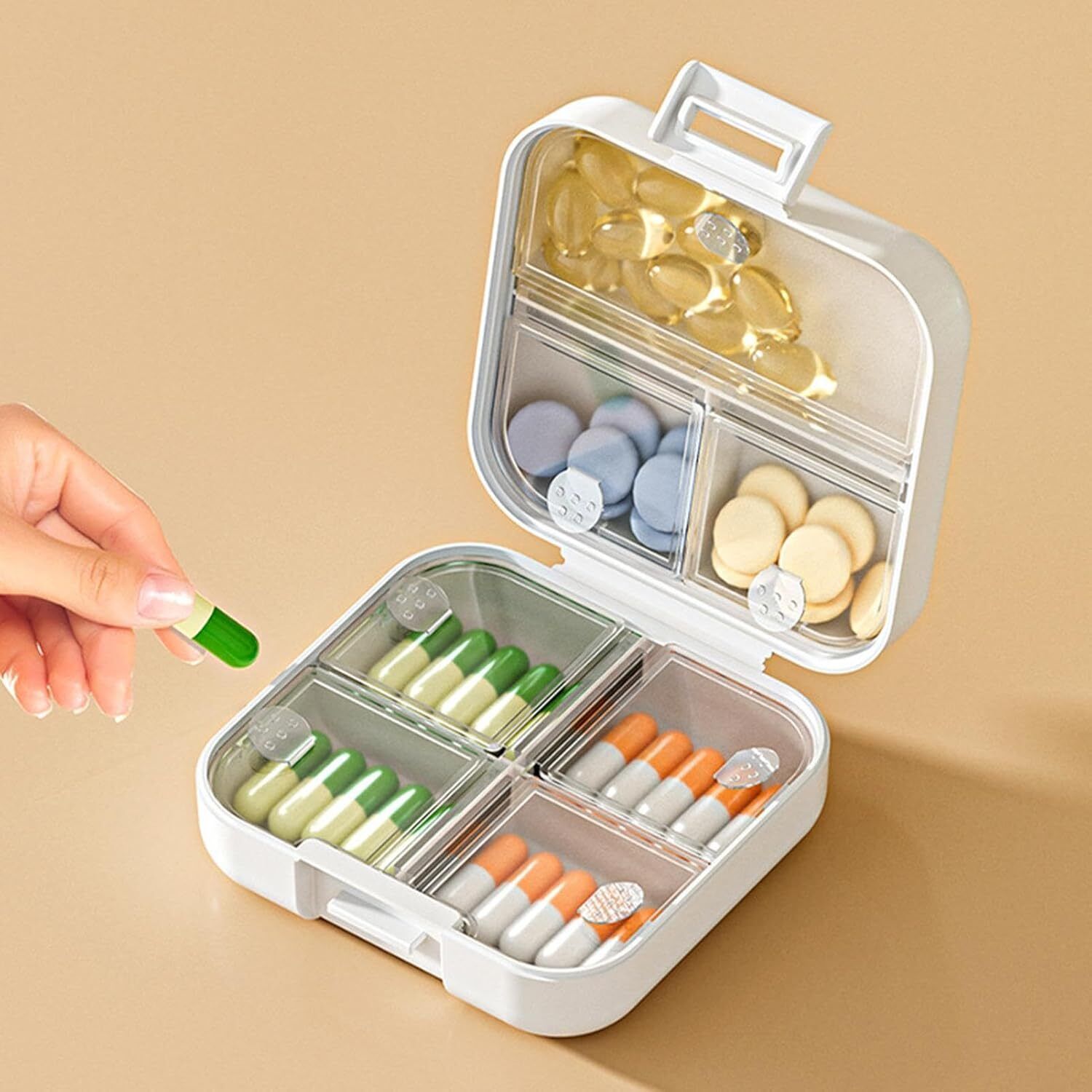 7 Days Pill Storage Medicine Box Organizer 7 Days Pill Medicine Organizer Reminder Storage Box Pack of 1 (Multicolor) Pill Box-image-35
