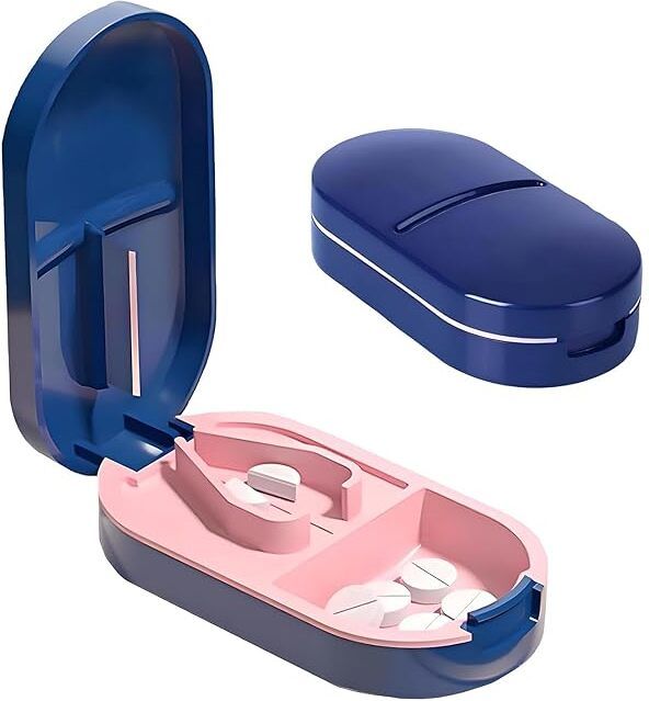 1 Medicine Organizer Box with Pill Cutter Pill Box-image-27