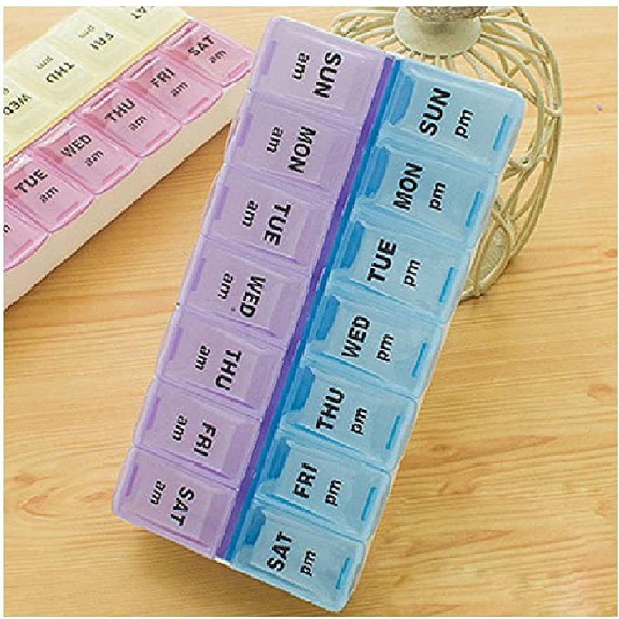homfel 14 Days Pill Medicine Organizer Reminder Storage Box | Plastic | Pack of 1 Pill Box-picture-15
