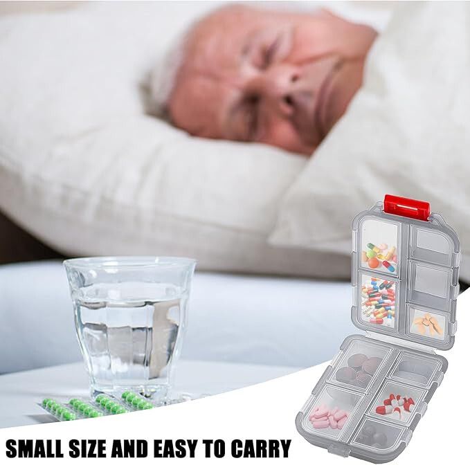 black mirror 10 Double Layer Moisture Proof Pill Organizer for medicine storage Pill Box-picture-20
