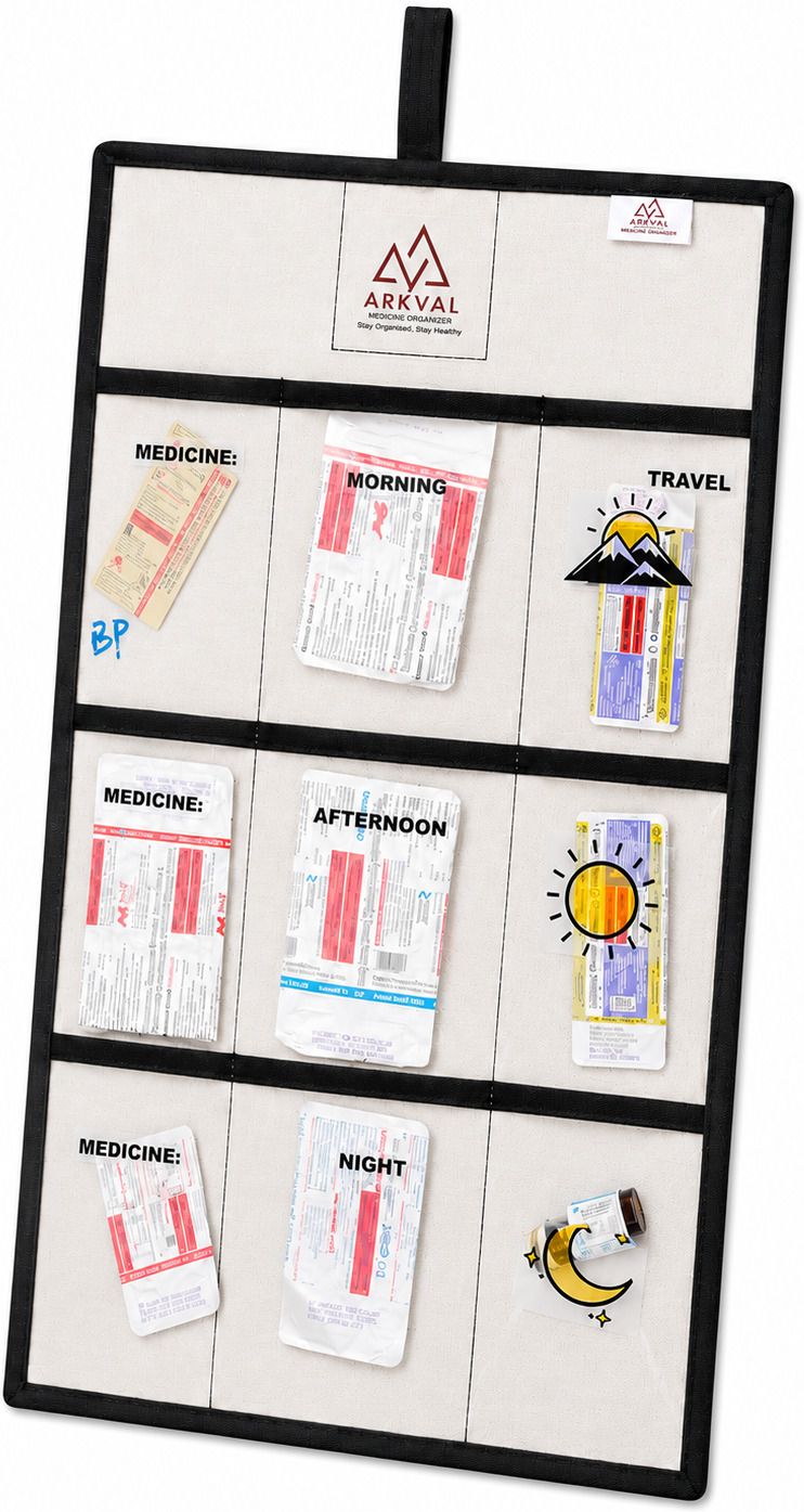 14 Days Travel 9 Pockets medicine Organizer for Pills & Ointment | 24"x15" English Pill Box-image-45